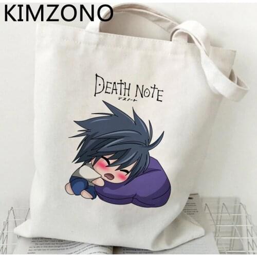 Death Note shopping bag bolsa shopper tote shopper grocery reusable bag tote foldable sac tissu