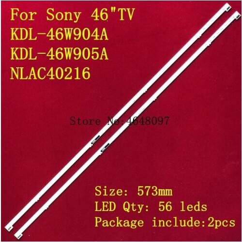 2 PCS 56LED LED backlight strip for KDL-46W905A KDL-46W904A L 61.P8501G001 13527A R 61.P8502G001 13528A NLAC40216 YLV4621-02N