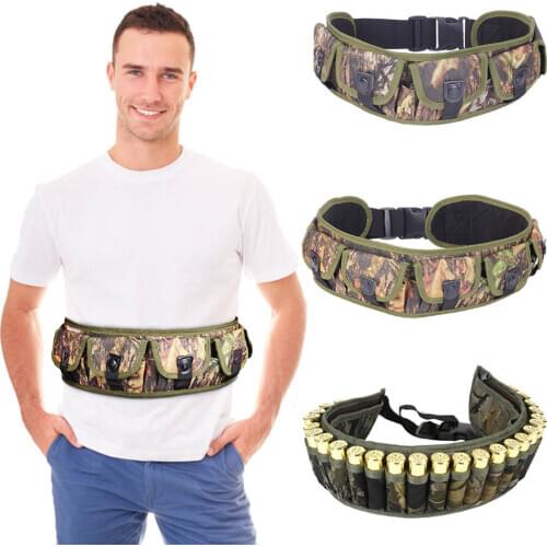 Tactical 15/25/28 Rounds Ammo Shell Holder Belt 12/20 Gauge Ammo Pouch Shot Gun Shell Bandolier Waist Bullet Cartridges Holster