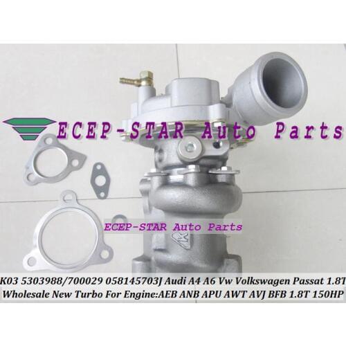 Free Ship K03 25 53039880025 53039700025 058145703K Turbo For AUDI A4 A6 VW Passat 1.8T AEB ANB APU AWT AVJ BFB 1.8L 150HP