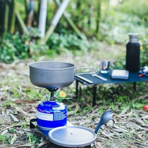 Keith Titanium Lunch Box Ultralight Outdoor Camping Picnic Bowl Anti-corrosion Bacteriostatic Cookware Camping Pot