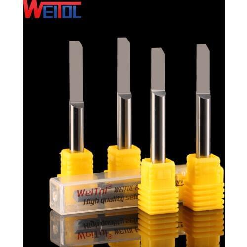 Weitol free shipping 5A 6mm shank tungsten carbide half straight bit wood router bit CNC milling cutter for PVC/MDF/solid wood