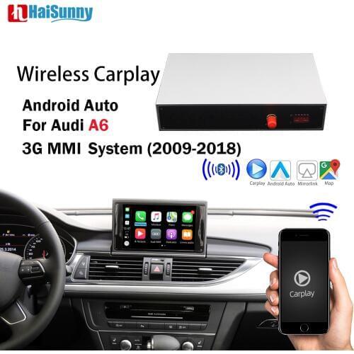 Wifi Wireless CarPlay Android Auto Retrofit Kit For Audi MMI Original Screen Reverse Image 2012-2017 MMI Audi A6 C6 C7 RMC