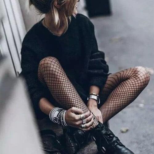 Women Sexy Pantyhose Mesh Fishnet Nylon Tights Long Stockings Seamless Lingerie Female Hosiery Ladies Mesh Black Tight Pantyhose