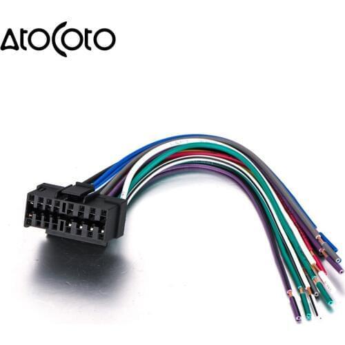AtoCoto ISO Standard Wire Harness for Sony CDX MEX DSX WX Car CD Radio Audio Stereo Wiring Harness Connector Adapter Plug Cable