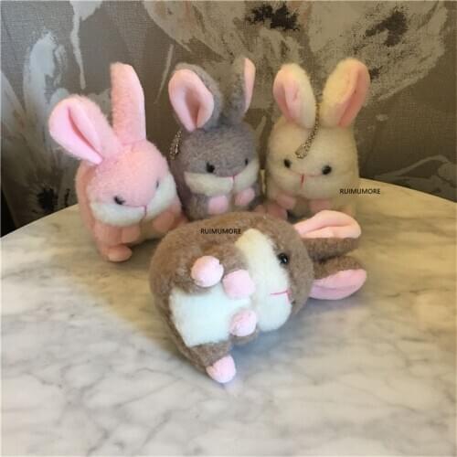 1Piece , Rabbit TOY ; Key Ring Pendant Plush Doll , Small Gift Rabbit Toy