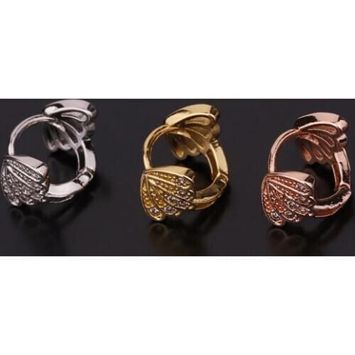 1 PCS Cute Small Shell Shape Ear Bone Cuff Hoop Earring Women Simple Mirco Pave CZ Circle Copper Piercing Ear Clip Jewelry