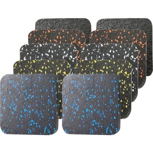 2Pcs Treadmill Shock Absorbing Mat Non-Slip Rubber Office Workout Floor Pad