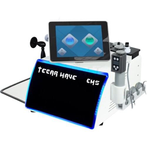 3 In 1 CET&RET Tecar Therapy Pain Relief+EMS Muscle Stimulation+Shock Wave Extracorporeal ED Treatment Machine