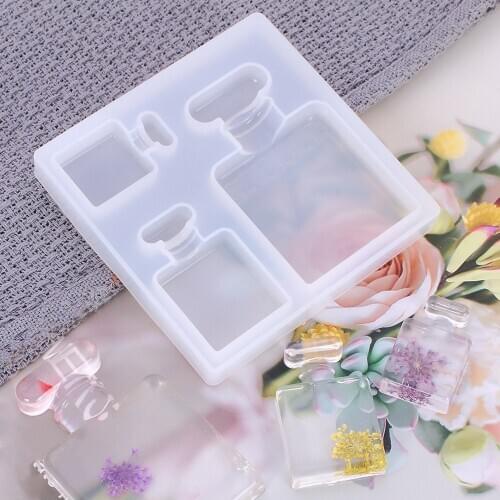 Silicone Mold Dried Flower Resin Decorative Craft DIY 3D Perfume Bottle Mold Epoxy Resin Molds For Jewelry Making Tools