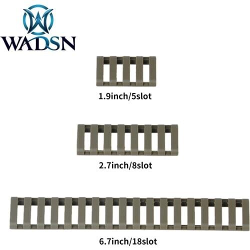 WADSN 5Pack/lot Tactical Ladder Rail Cover Rubber Hunting Rifle Handguard Rail Panel 5/8/18slot Fit 20mm Picatinny Rail MP02060