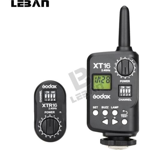 Godox XT-16 XT16 2.4G Wireless Remote Control Strobe Flash Trigger + Receiver for Godox Witstro AD360 DP/DE/QT/SQ/GT/GS Series