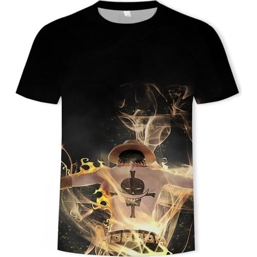 One Piece Series Mens T-shirt Casual Fashion mens short sleeve O-neck Streetwear T-shirt Boy Clothes Anime Summer Top t-shirt