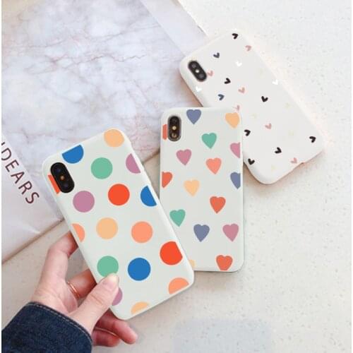 Phone Case For iphone 12 11 Pro Max 12 Mini X XR Xs Max 8 7 6 6s Plus SE 2020 6 5 5S SE Colorful Love Circle Capa Bumper Coque