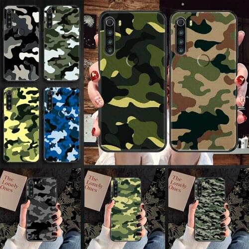 Camouflage Pattern Camo Phone case For Xiaomi Redmi Note 7 7A 8 8T 9 9A 9S 10 K30 Pro Ultra black art hoesjes 3D cell cover