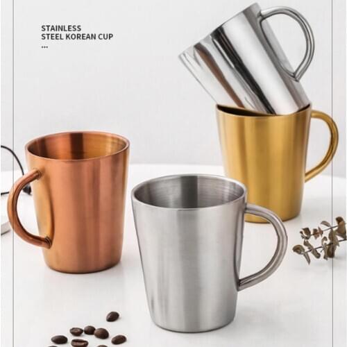 Double-layer Water Cup Stainless Steel Beer Mug Heat Insulation Home Drinkware