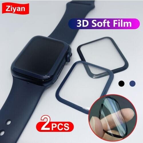 2Pcs 3D Full Cover HD Clear Hydrogel Film For Apple Watch 5 40MM 44MM Screen Protector For Apple Watch 3 2 1 38MM 42MM Not Glass