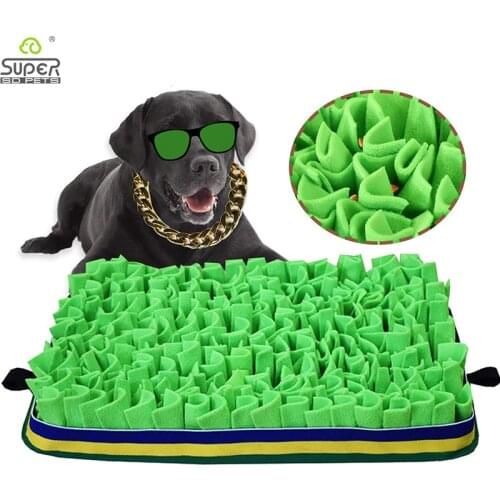 Dog Puzzle Toys Green Snuffle Mat Eco-friendly Durable Slow Feeding Pet Training Pad Puppy Sniffing Encourage Foraging Skills