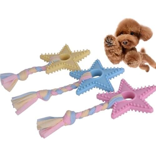 Pet Dog Toys Tooth Brush Bite-Resistant Five Point Star Pet Dog Chew Toys Cleaning Tooth Small Large Dog Supplies Health Toy