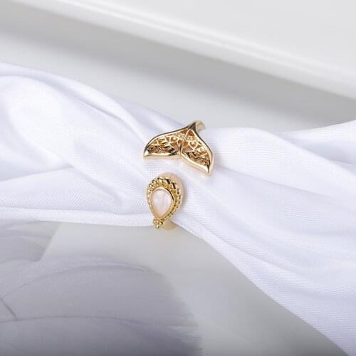 Fine Dolphin Mermaid Tail Rings Gifts For Women Girls Rings Wedding Jewelry Adjustable Ring Bridesmaid Accessories