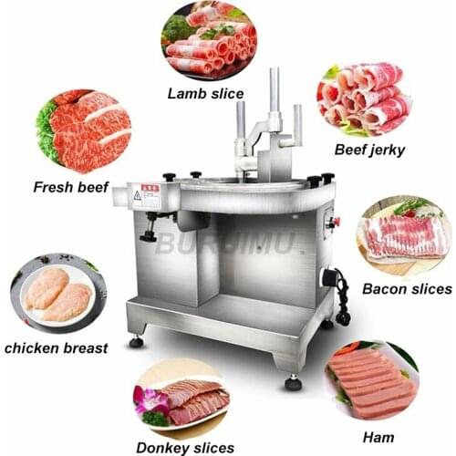 Commercial Sliced Meat Cutting Machine High Efficient Fresh Meat Slicer Machine Fish Cutter Machine Meat Shredding Grinder