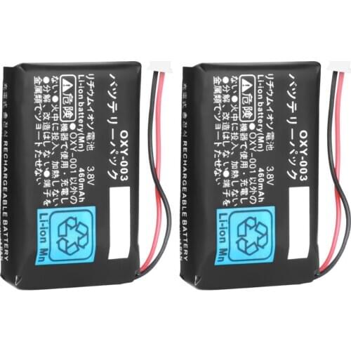 2pcs 3.8V 460mAh Rechargeable Lithium-ion Battery Kit Pack for Nintendo GBM Game Boy Micro