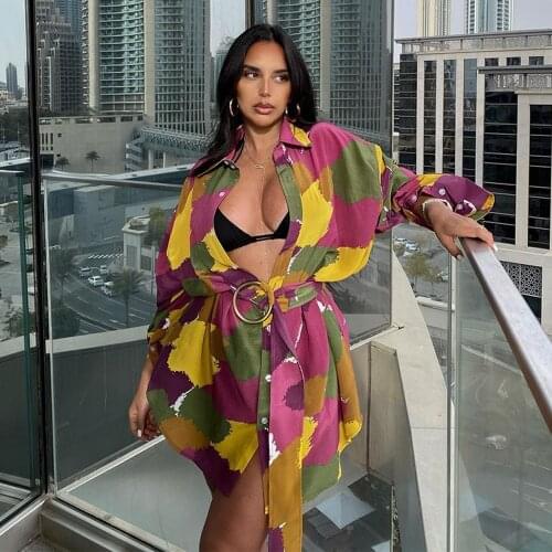 Contrast Color Patchwork Casual Loose Blouses for Women Turn Down Collar Long Sleeve Shirts Vintage Spring Female Button Top New