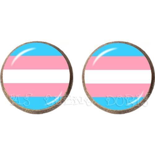 LGBT Colour Round Hypoallergenic Ear Nail Earrings For Women Men Fashion Lovers Jewelry Gay Pride Bijoux Accessories Pendientes