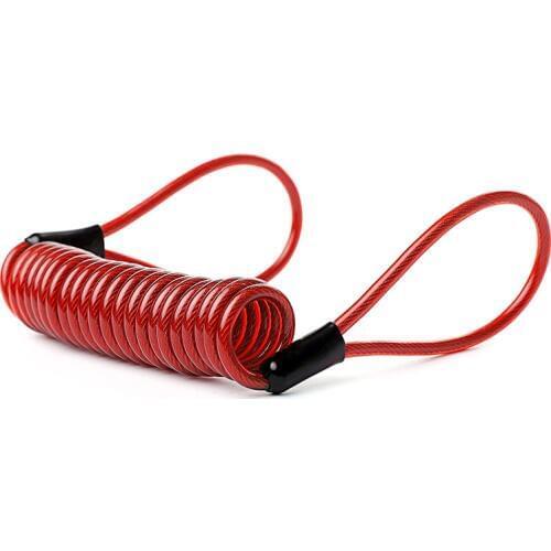 Hot 120cm Anti Thief Motorbike Accessories Alarm Disc Lock Security Motorcycle Wheel Disc Brake Bag and Reminder Spring Cable