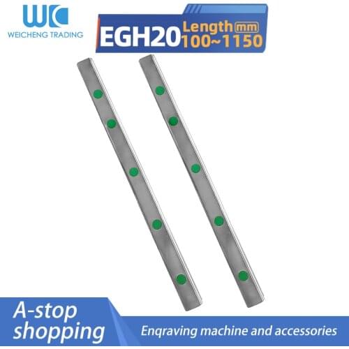 2pcs linear guides rail EGH20 100mm-1150mm Large Stock for CNC Cutting Machines cnc parts