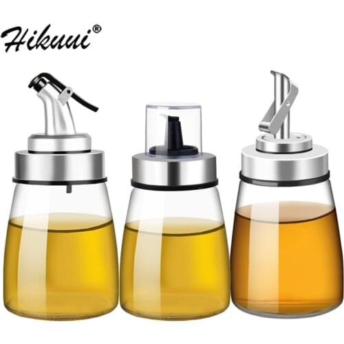 Mini Cooking Seasoning Bottle Sauce Dispenser 180ML Oil Bottle 3 Kinds Of Nozzles Glass Storage Bottles For Vinegar Creative