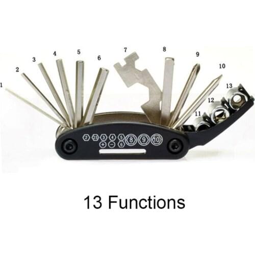 Multifunctional 13 in 1 Bike Tools Set Road MTB Mountain Bike Tool Kit Bicycle Tire Repair Kits Tool Cycling Multitool Wholesale