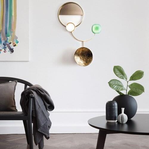 Nordice deco maison mirror light crystal dining room living room bedside monkey lamp cabecero de cama