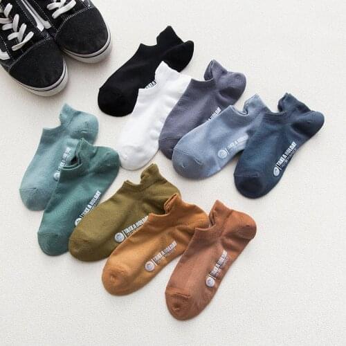 2021 trendss summer socks Pair Mens low cut cotton short Novelties Invisible no-show Text print fashion socks Hit sales Lots