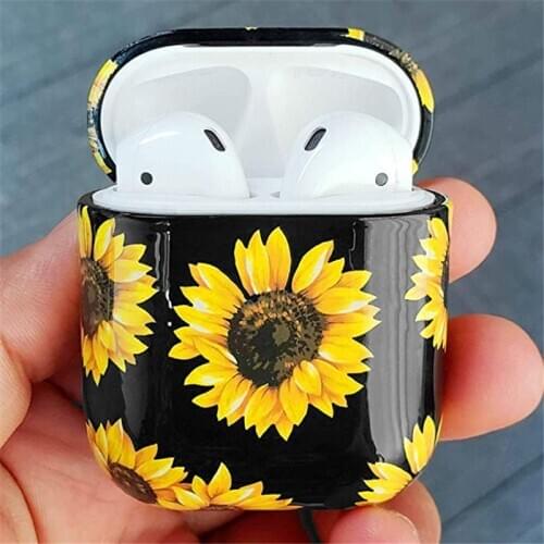 New Arrival Shockproof Case for Apple AirPods 1 2 Shockproof Protective Cover for Air Pods 1St 2018 2Nd 2019 Beautiful Sunflower