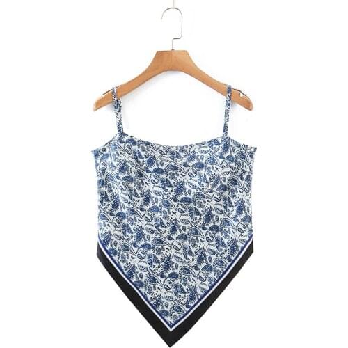 Summer new products ladies floral print halter top bow tie tops Slim sexy club nightclub suspenders