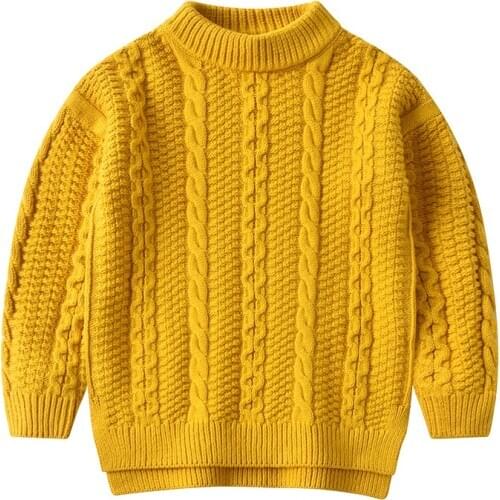 Autumn Winter Warm Sweater ChildrenS Clothing For Girl Cute Big Kids Knitted Pullover O-Neck Sweater 3 5 6 7 8 10 11 12 13 14