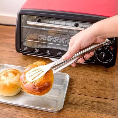 OTHERHOUSE Stainless Steel BBQ Tong Barbecue Tongs Fried Steak Pizza Clip Fish Meat Bread Clamp Food Clip Grill Accessories Tool