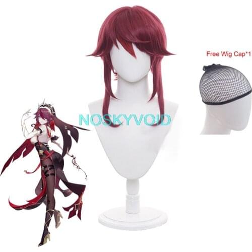 Game Costumes Genshin Impact Rosaria Cosplay Wig Woman Short Hair Headgear Accessories Heat-Resistant High Temperature Wire