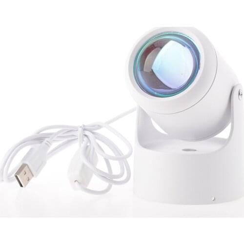 Sunset Projection Lamp Usb Button Coffee Home Decor Galaxy Bedroom Bar Desk Wall Lighting Colorful Background LED Night Light