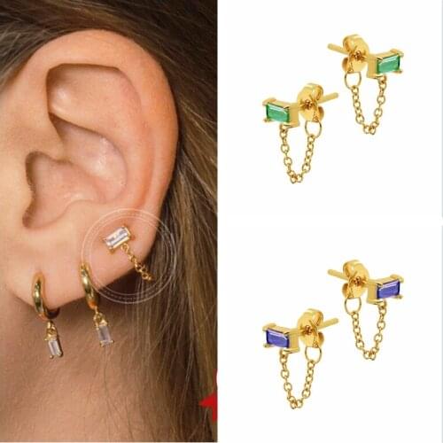 Exquisite Crystal Stud Earring 925 Sterling Silver Ear Needle Ear Needle Fashion Luxury High End Jewelry For Women Birthday Gift