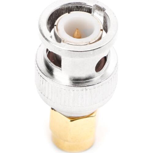 SMA-BNC-JJ RF Coaxial Coax Adapter SMA Male to BNC Male Plug Straight