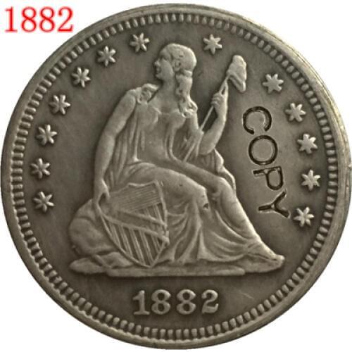 USA 1882 LIBERTY SEATED QUARTER DOLLARS COPY COINS