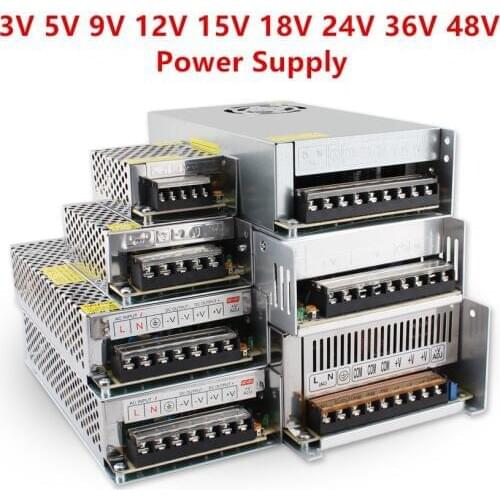 18V Lighting Transformers 5V 12V 24V 1A 2A 3A 5A 10A 15A 20A 220V To 12V 3V 5V 9V 15V 18V 24V 36V 48V Power Supply Led Driver