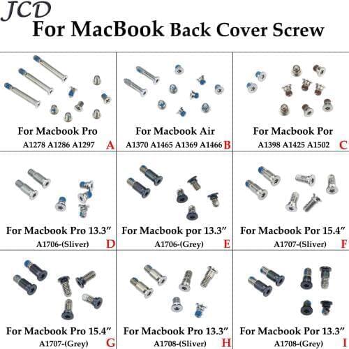 JCD Computer Case Cover Bottom Back Screws For MacBook Pro 13" 15" A1278 A1398 A1425 A1706 A1707 A1708 For MacBook Air A1370