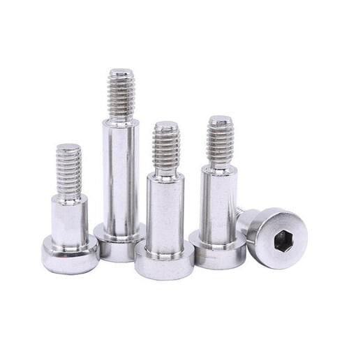2pcs M5 stainless steel Allen shoulder screws equal shoulders plug screw limit bolt 6.5mm rod diameter 3mm-50mm length