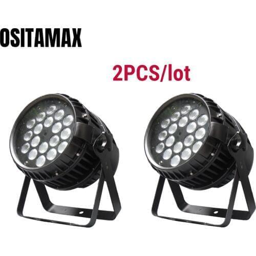 2pcs/lot 18x10w led par zoom 180w dmx zoom par cans waterproof disco par zoom lighting 18x10w dj led zoom par 64 lighting
