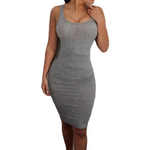 Women Sundress Sexy Fashion Slim Bodycon Club Wear Bandage Bodycon Push-up Sleeveless Dresses Lady Party Tank tops Dropshipping