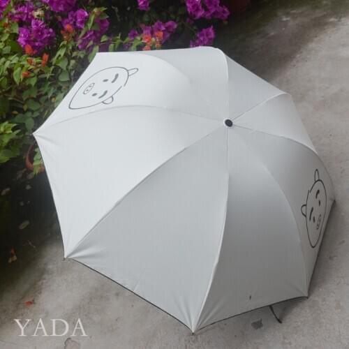 YADA New Fashion Lovely Pig Cartoon 3-Folding Umbrella Rain UV Anime Child Umbrella For Women Man Windproof Umbrellas YS200086