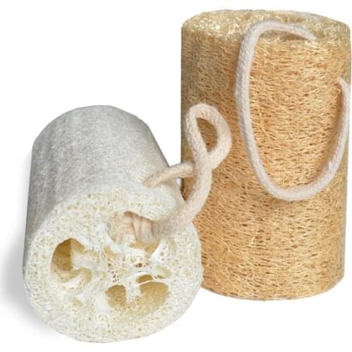 1pc Natural 10cm Loofah Luffa Loofa Bath Shower Sponge Spa Body Scrubber Horniness Remover Bath Massage Sponge Washing Dishes